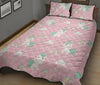 Unicorn Pink Pattern Print Bed Set Quilt-grizzshop