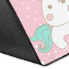 Unicorn Pink Pattern Print Floor Mat-grizzshop