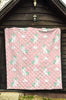 Unicorn Pink Pattern Print Quilt-grizzshop