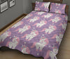 Unicorn Print Pattern Bed Set Quilt-grizzshop