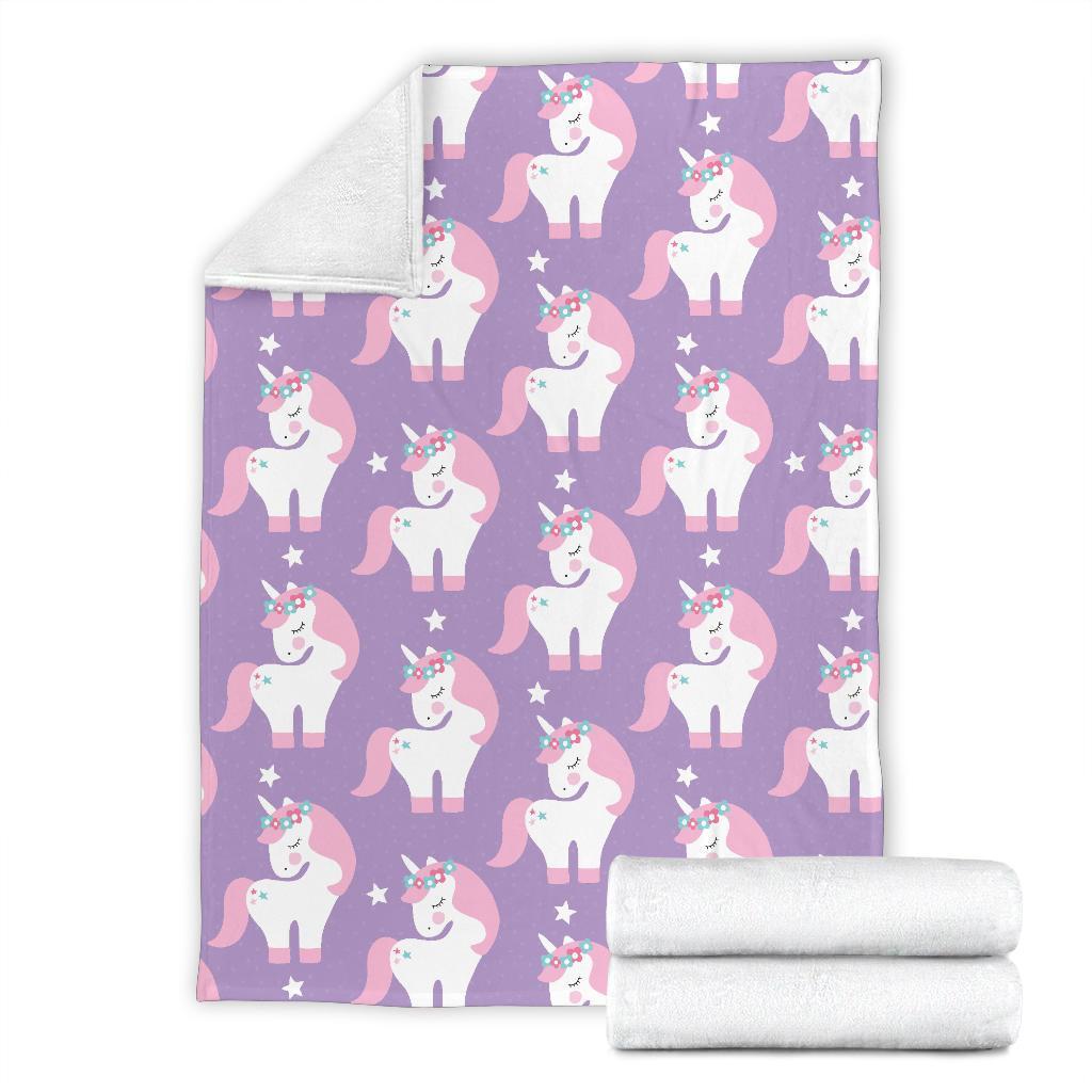 Unicorn Print Pattern Blanket-grizzshop