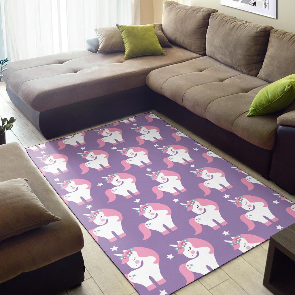 Unicorn Print Pattern Floor Mat-grizzshop