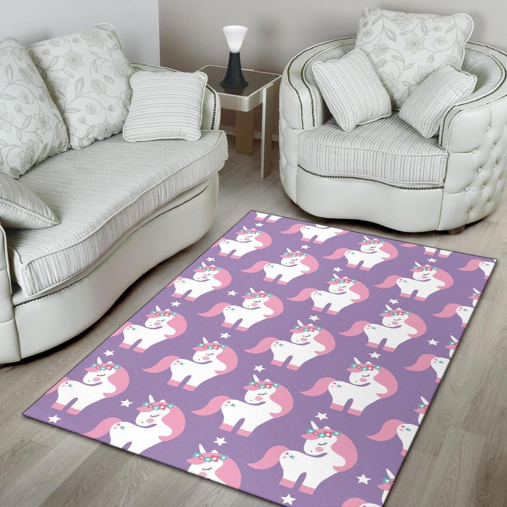 Unicorn Print Pattern Floor Mat-grizzshop