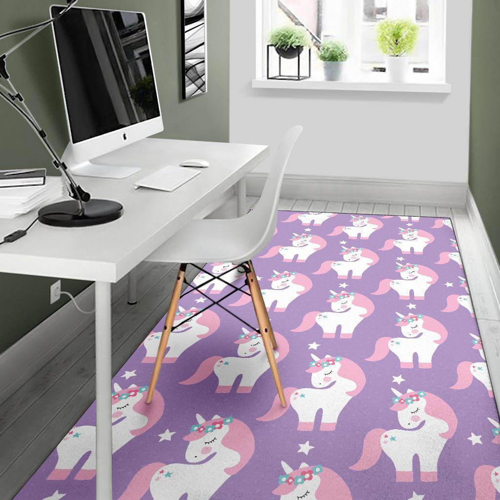 Unicorn Print Pattern Floor Mat-grizzshop