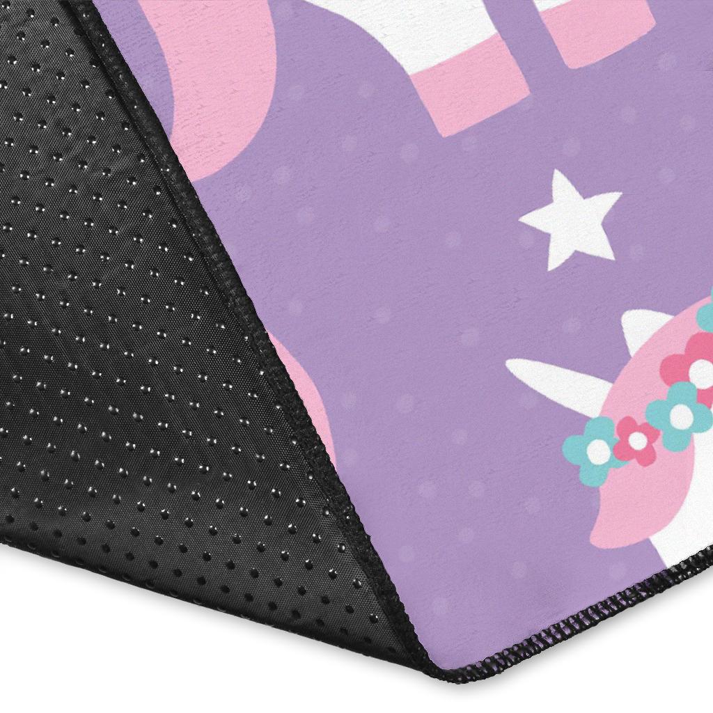 Unicorn Print Pattern Floor Mat-grizzshop