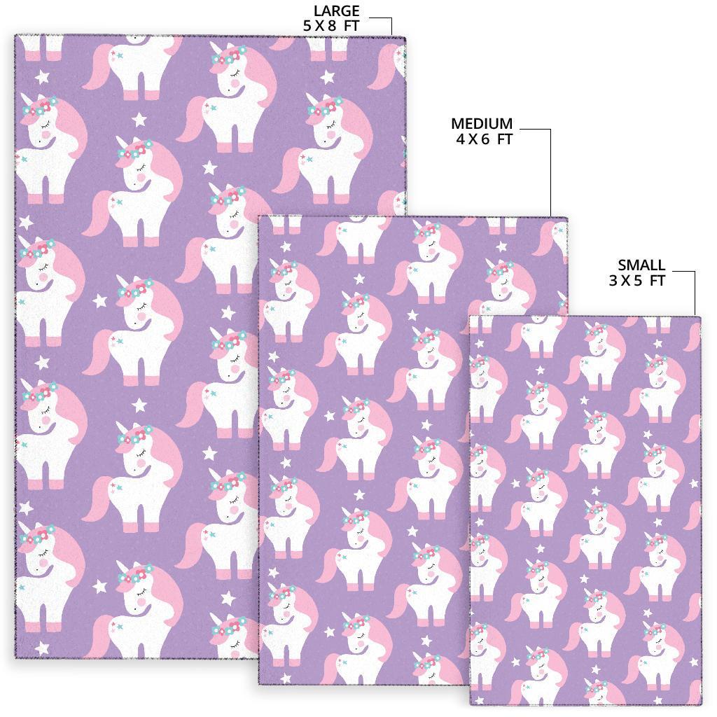 Unicorn Print Pattern Floor Mat-grizzshop