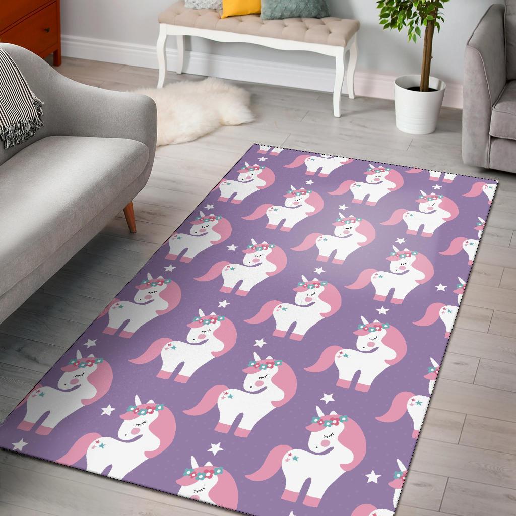 Unicorn Print Pattern Floor Mat-grizzshop