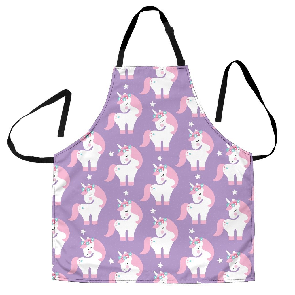 Unicorn Print Pattern Men's Apron-grizzshop