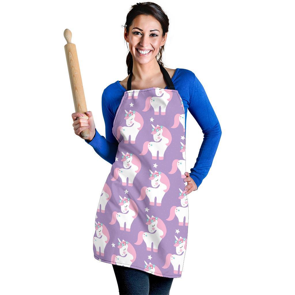 Unicorn Print Pattern Women's Apron-grizzshop