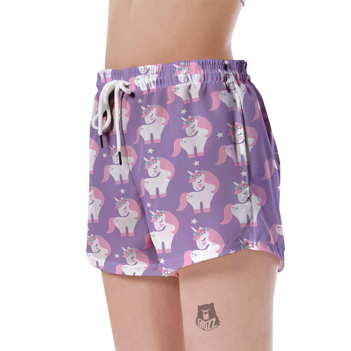 Unicorn Print Pattern Women's Shorts-grizzshop