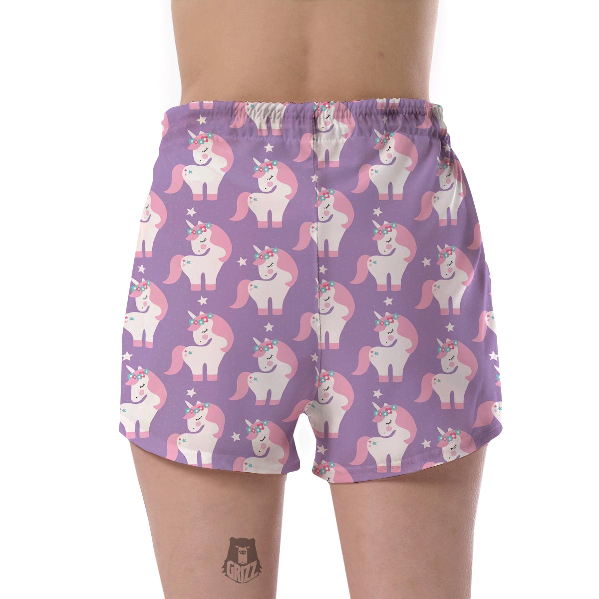 Unicorn Print Pattern Women's Shorts-grizzshop