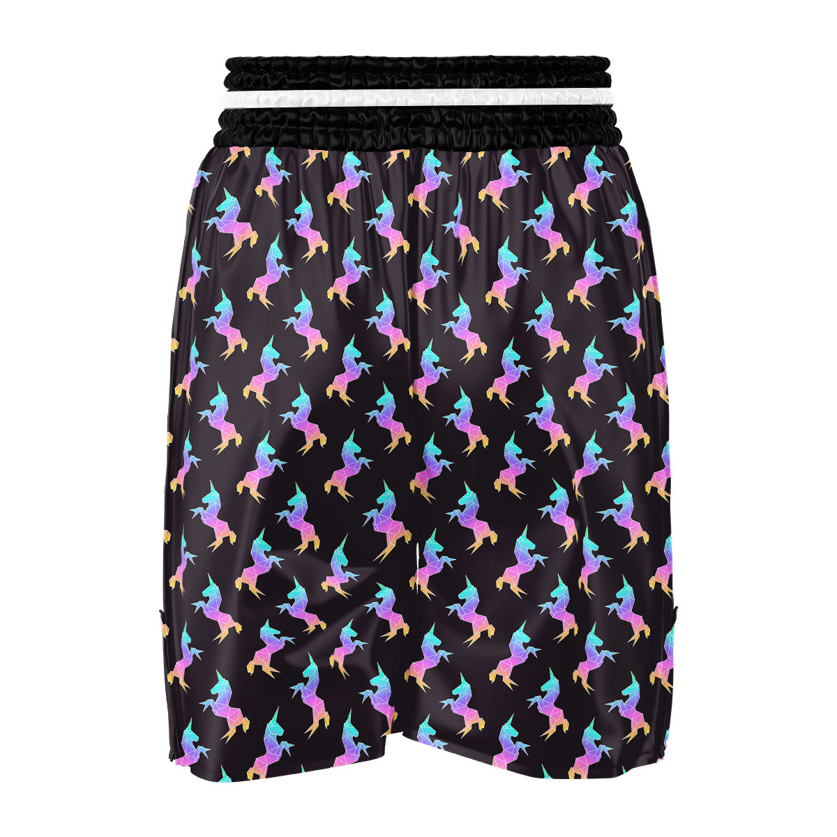 Unicorn Rainbow Origami Print Pattern Boxing Shorts-grizzshop