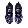 Unicorn Space Astronaut Print Pattern Black Sneaker-grizzshop