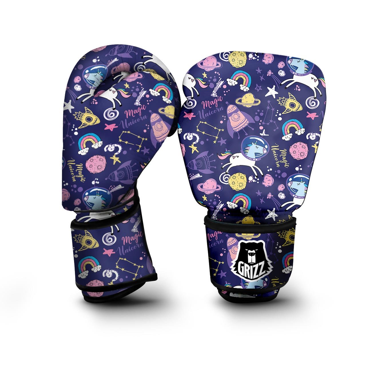 Unicorn Space Astronaut Print Pattern Boxing Gloves-grizzshop