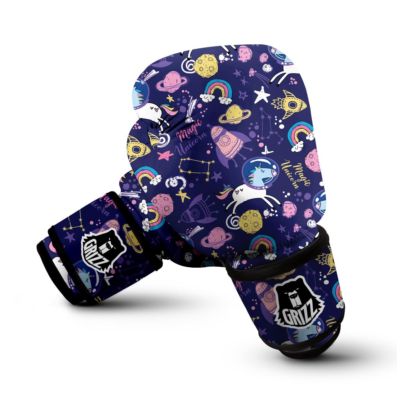 Unicorn Space Astronaut Print Pattern Boxing Gloves-grizzshop