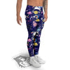 Unicorn Space Astronaut Print Pattern Men's Leggings-grizzshop