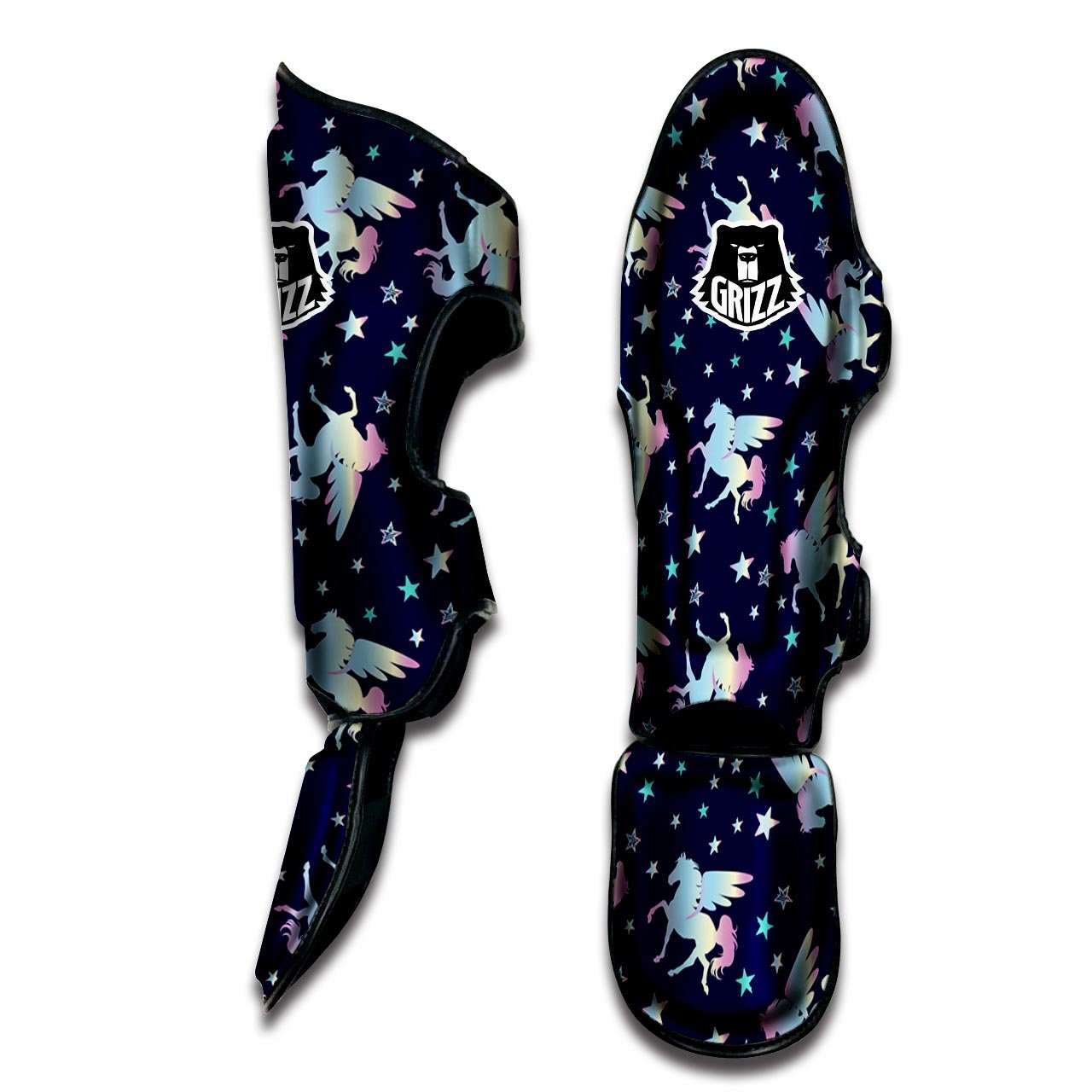 Unicorn Star Fairy Print Pattern Muay Thai Shin Guards-grizzshop