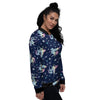 Unicorn Star Fairy Print Pattern Women's Bomber Jacket-grizzshop