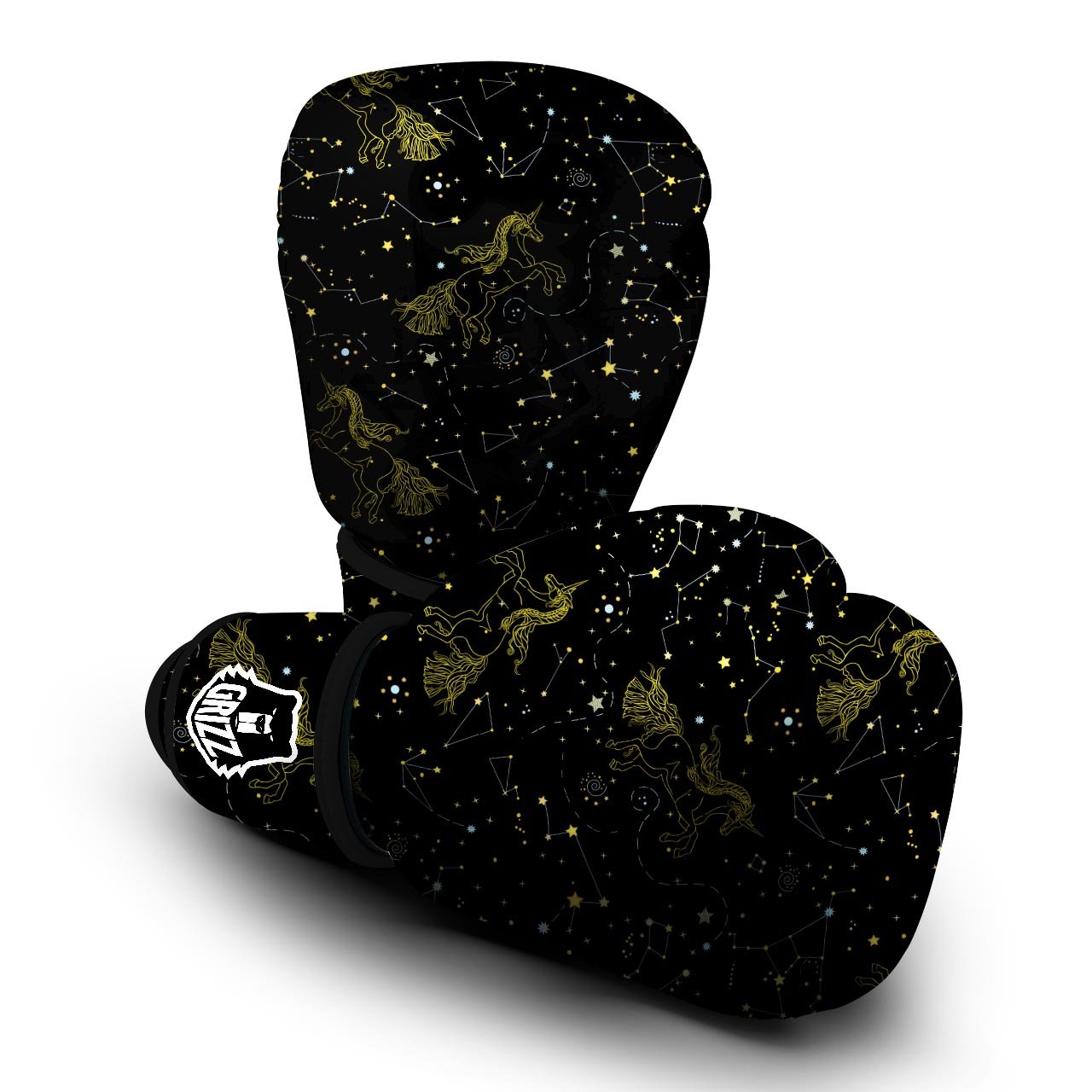 Unicorn Star Space Print Pattern Boxing Gloves-grizzshop