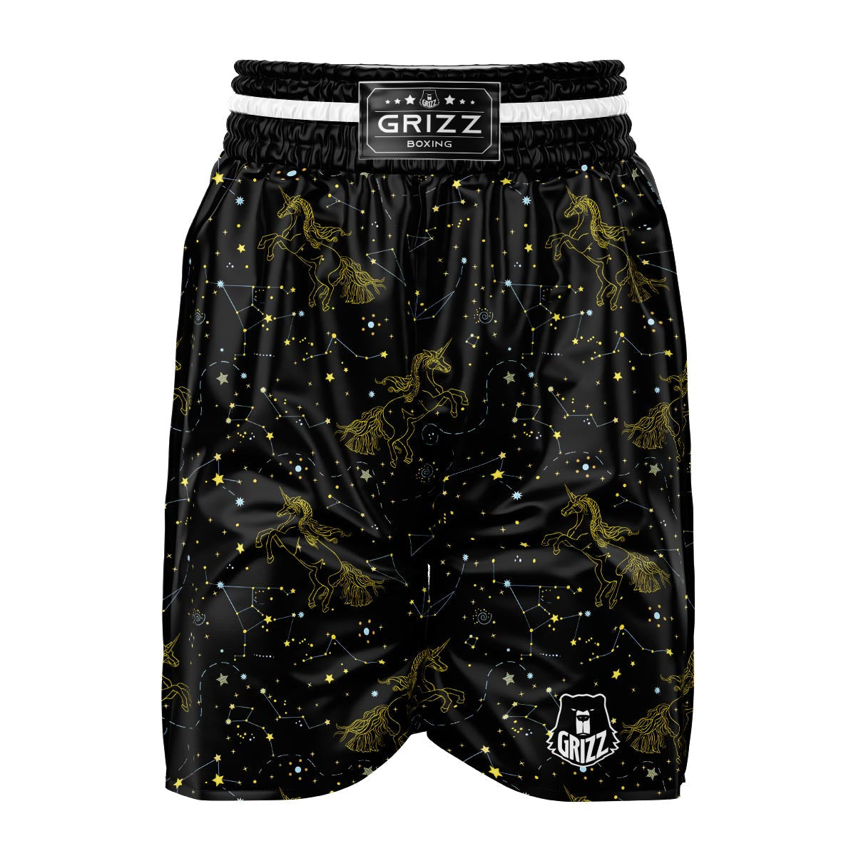Unicorn Star Space Print Pattern Boxing Shorts-grizzshop
