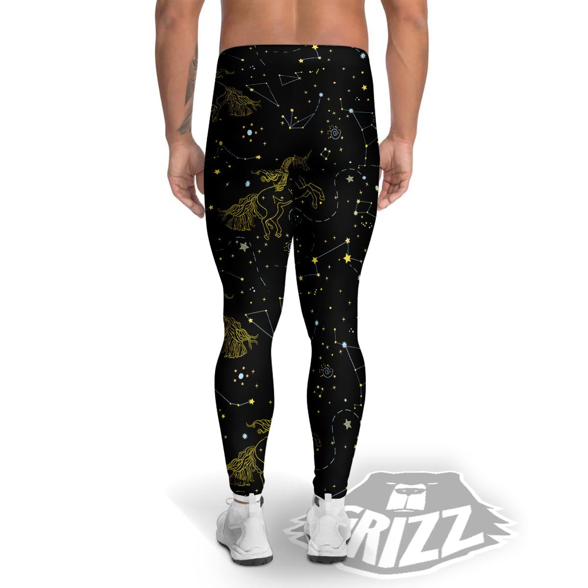 Unicorn Star Space Print Pattern Men's Leggings-grizzshop