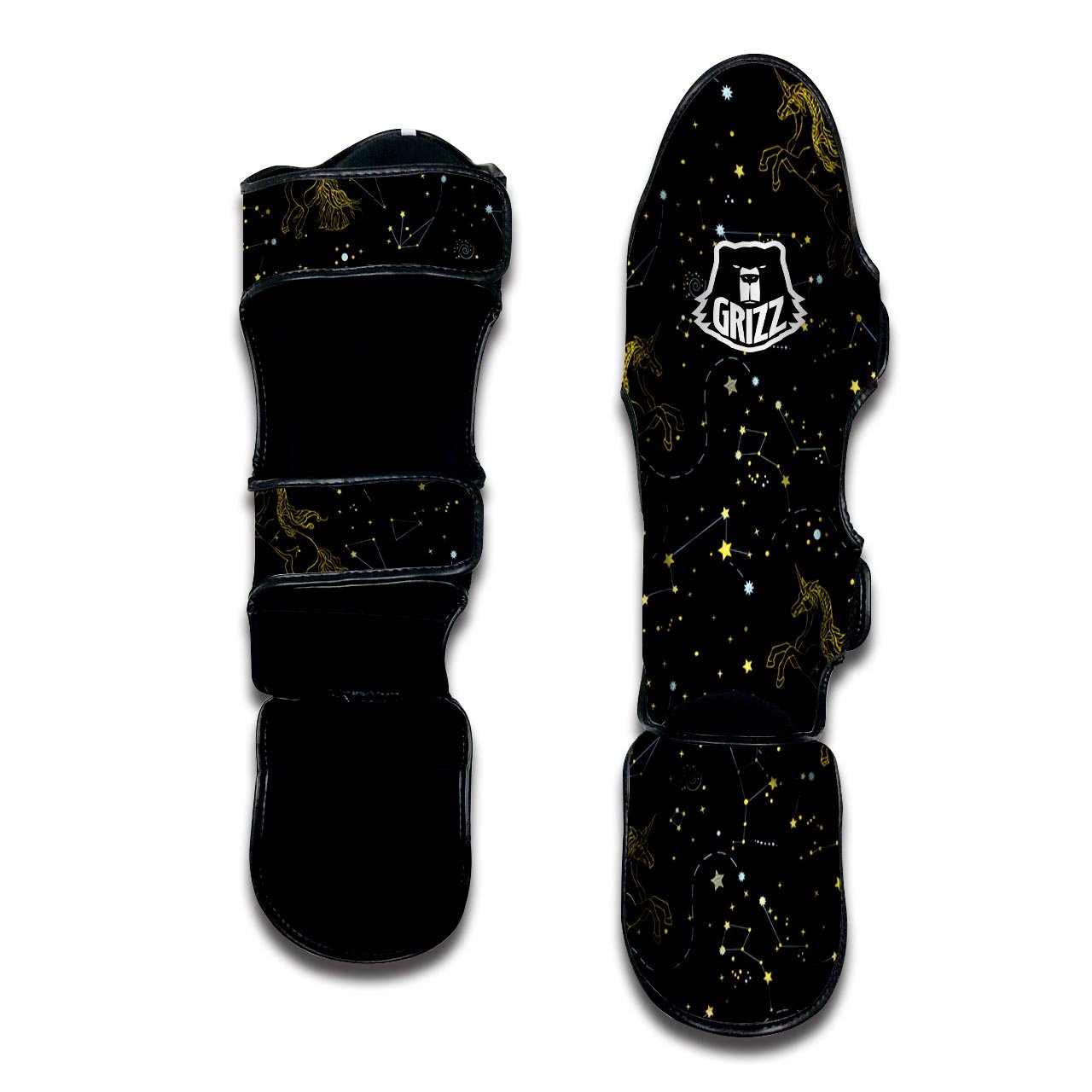 Unicorn Star Space Print Pattern Muay Thai Shin Guards-grizzshop