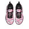 Unicorn White Girly Print Pattern Black Sneaker-grizzshop