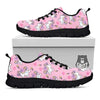 Unicorn White Girly Print Pattern Black Sneaker-grizzshop