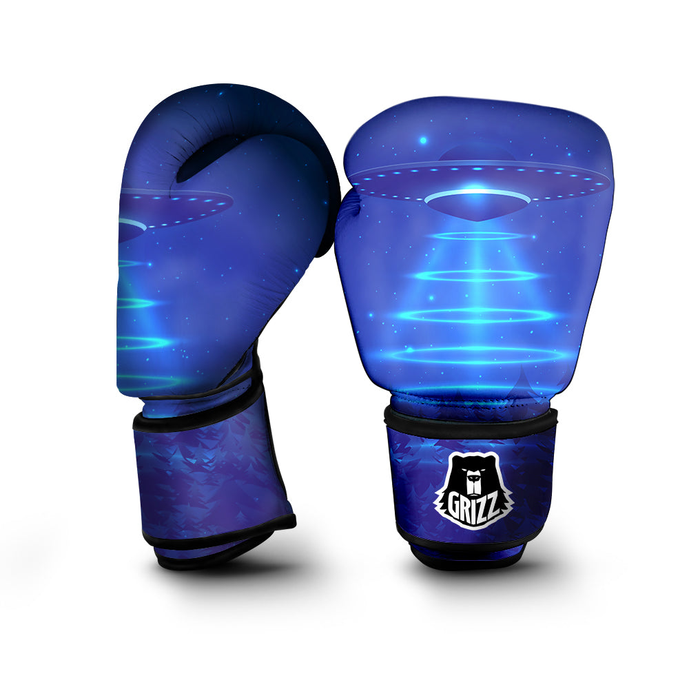 Unidentified Flying Object Blue Print Boxing Gloves-grizzshop