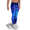 Unidentified Flying Object Blue Print Men's Leggings-grizzshop