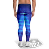 Unidentified Flying Object Blue Print Men's Leggings-grizzshop