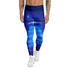 Unidentified Flying Object Blue Print Men's Leggings-grizzshop