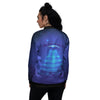 Unidentified Flying Object Blue Print Women's Bomber Jacket-grizzshop