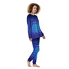 Unidentified Flying Object Blue Print Women's Pajamas-grizzshop