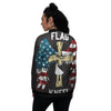 United We Stand American Flag Print Women's Bomber Jacket-grizzshop