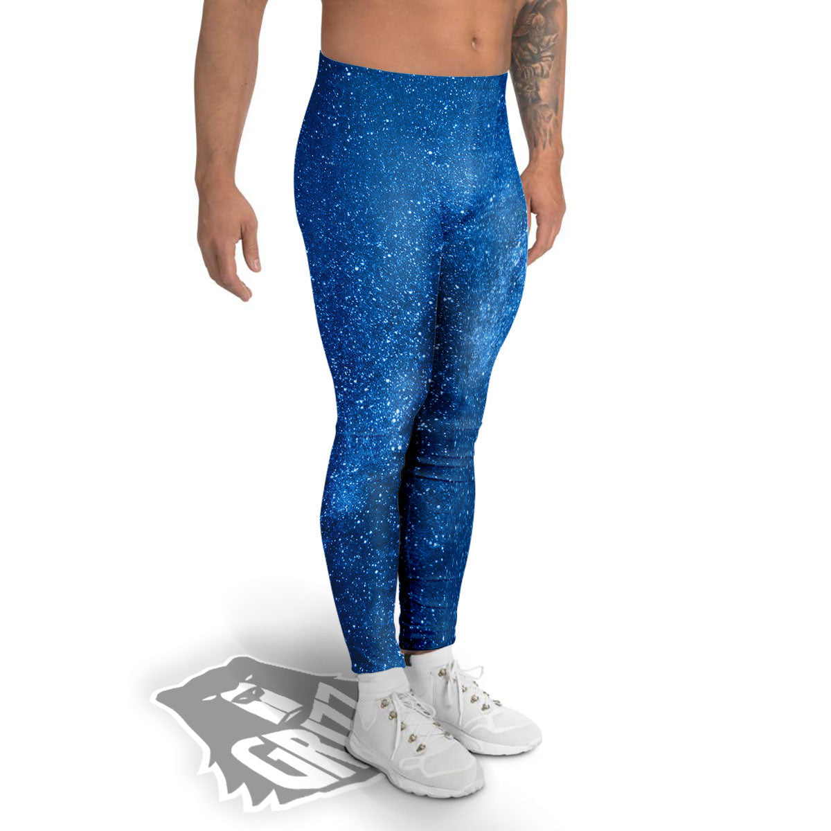 Universe Galaxy Milky Way Print Men's Leggings-grizzshop