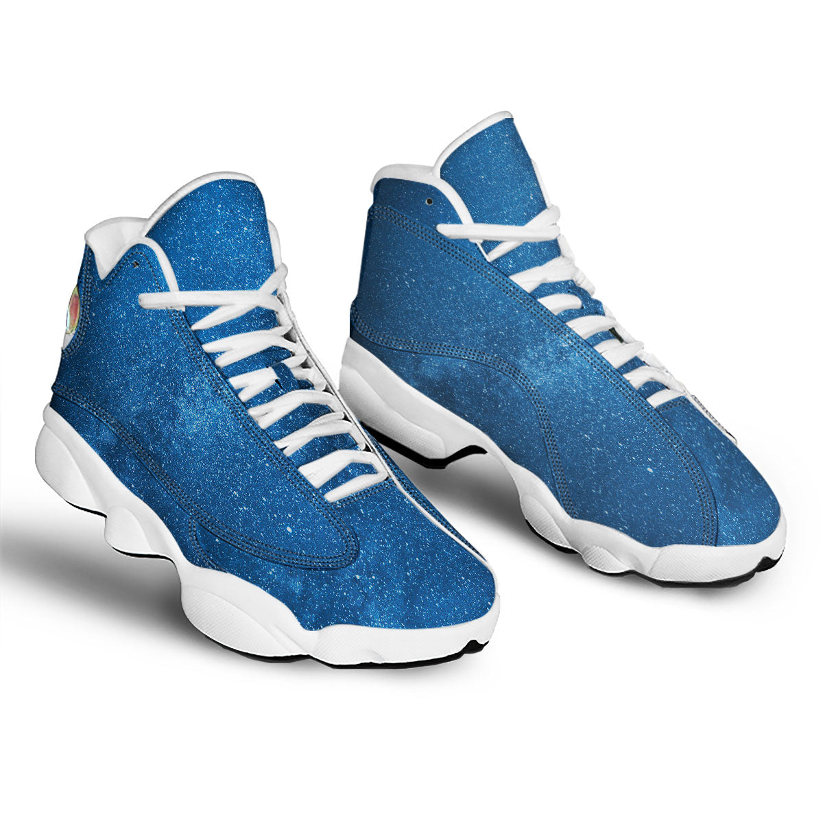 Universe Galaxy Milky Way Print White Basketball Shoes-grizzshop