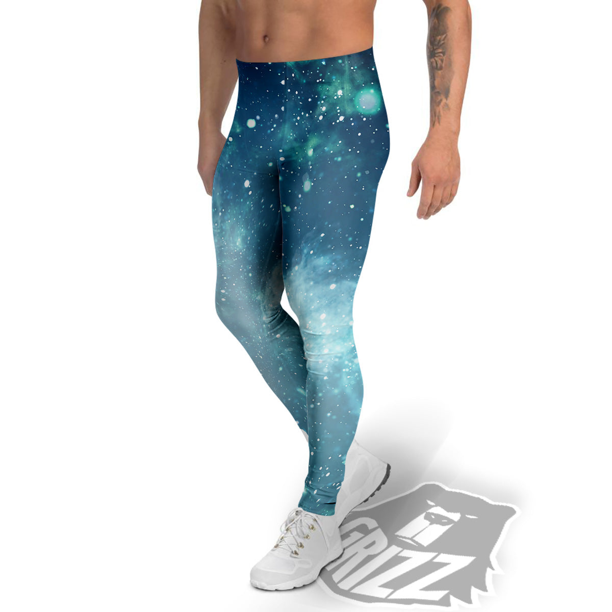 Universe Galaxy Space Blue Sky Print Men's Leggings-grizzshop