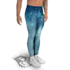 Universe Galaxy Space Blue Sky Print Men's Leggings-grizzshop