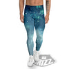 Universe Galaxy Space Blue Sky Print Men's Leggings-grizzshop