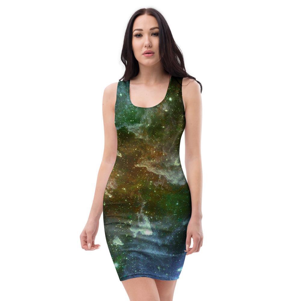 Universe Galaxy Space Bodycon Dress-grizzshop