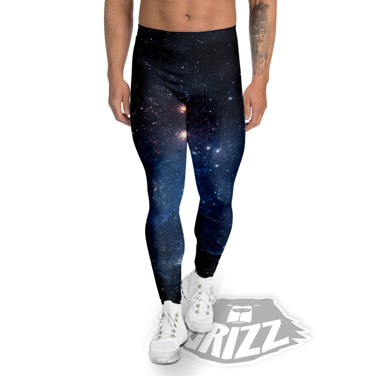 Universe Galaxy Space Dark Nebula Print Men's Leggings-grizzshop