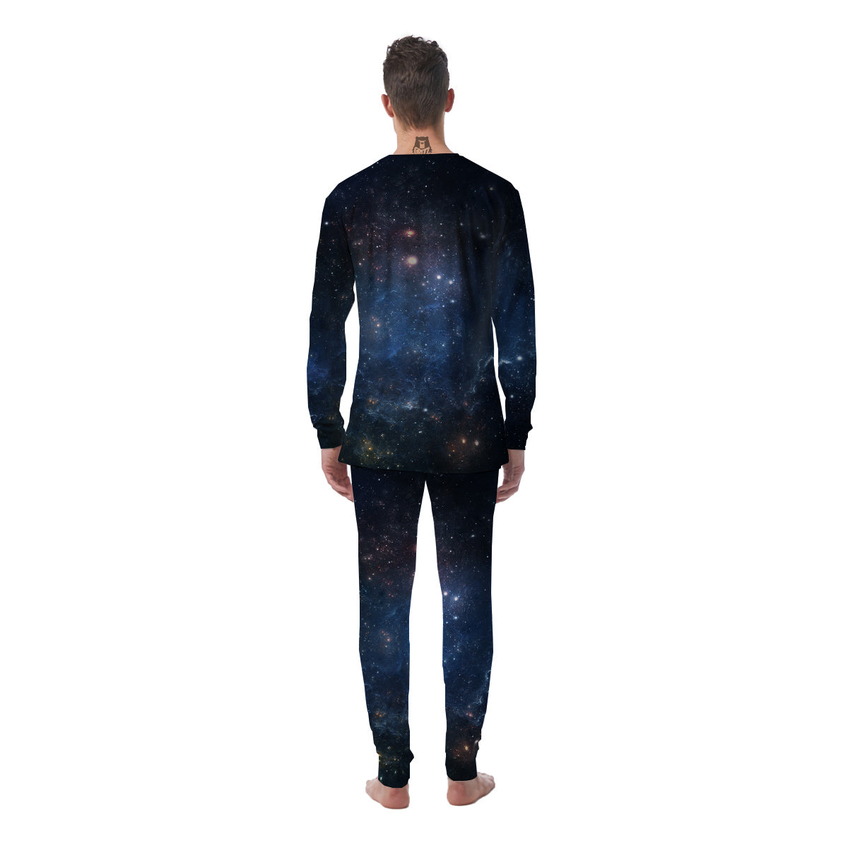 Universe Galaxy Space Dark Nebula Print Men's Pajamas-grizzshop