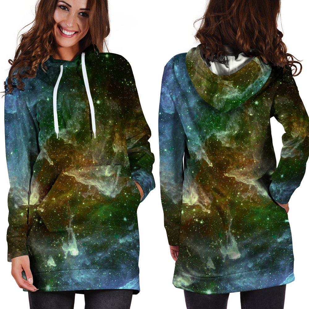 Universe Galaxy Space Hoodie Dress-grizzshop