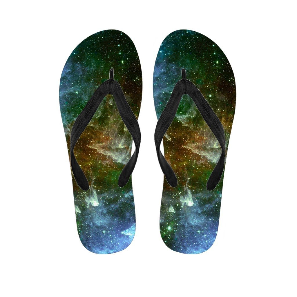 Universe Galaxy Space Men's Flip Flops-grizzshop