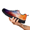 Universe Galaxy Space Teal Orange Print Black Sneaker-grizzshop