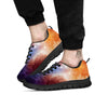 Universe Galaxy Space Teal Orange Print Black Sneaker-grizzshop