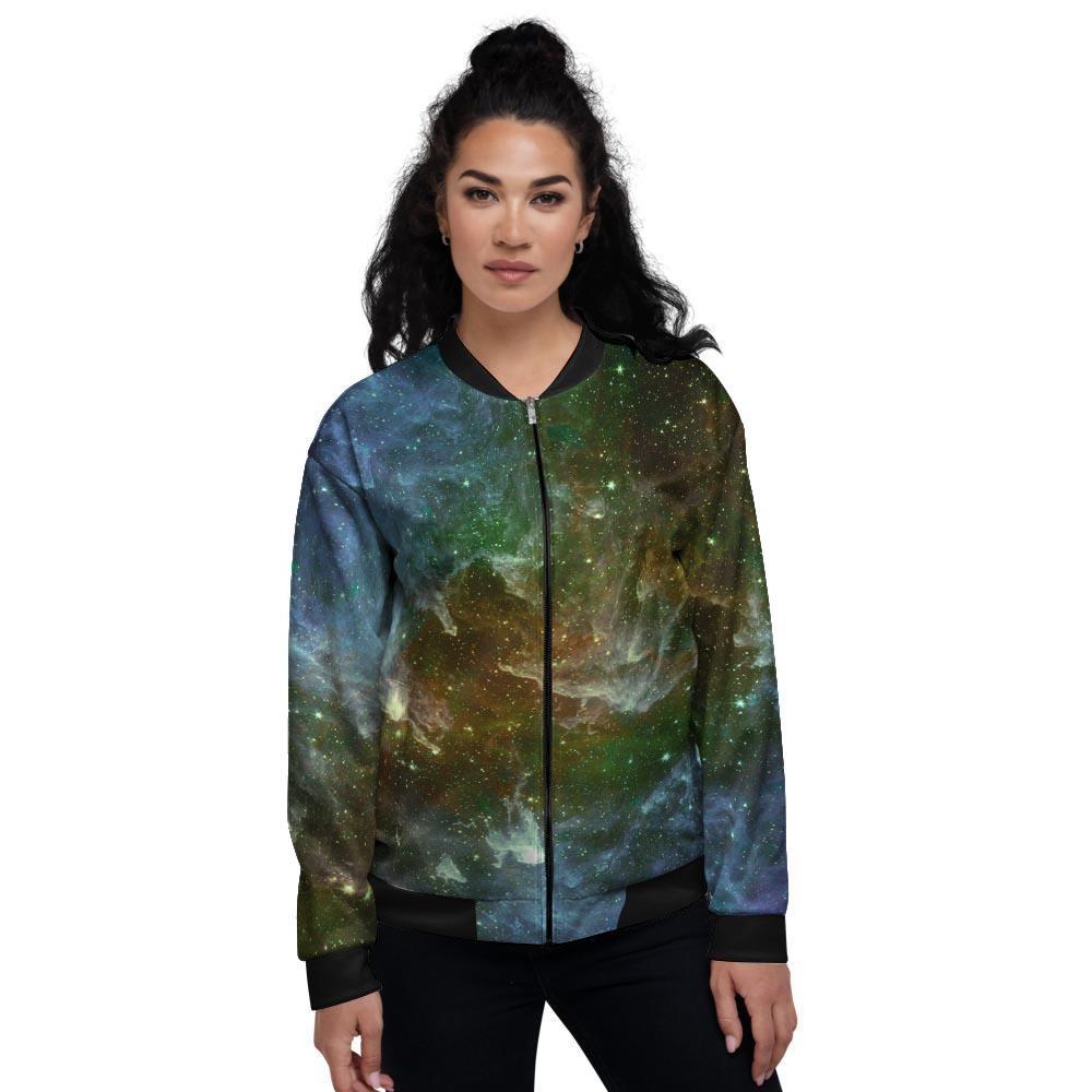 Universe Galaxy Space Women's Bomber Jacket-grizzshop