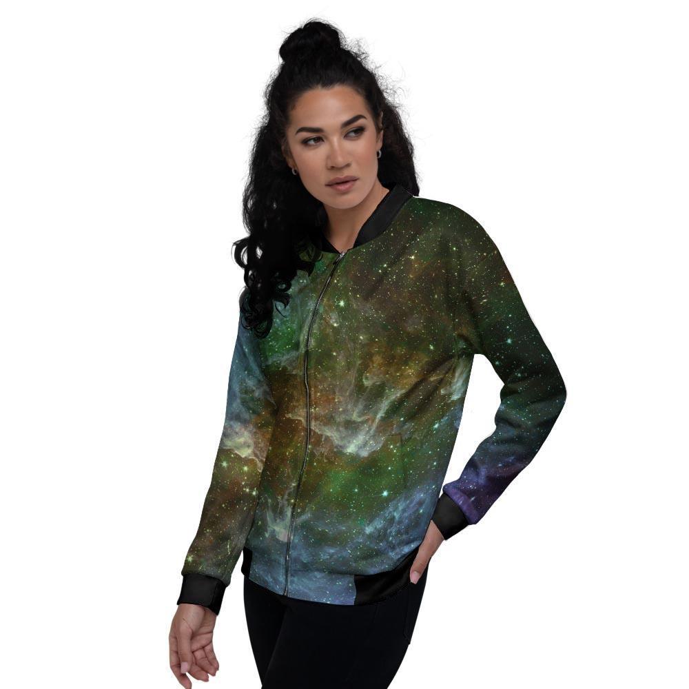 Universe Galaxy Space Women's Bomber Jacket-grizzshop