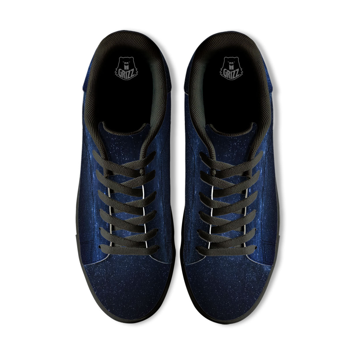 Universe Milky Way Print Black Low Top Sneakers-grizzshop